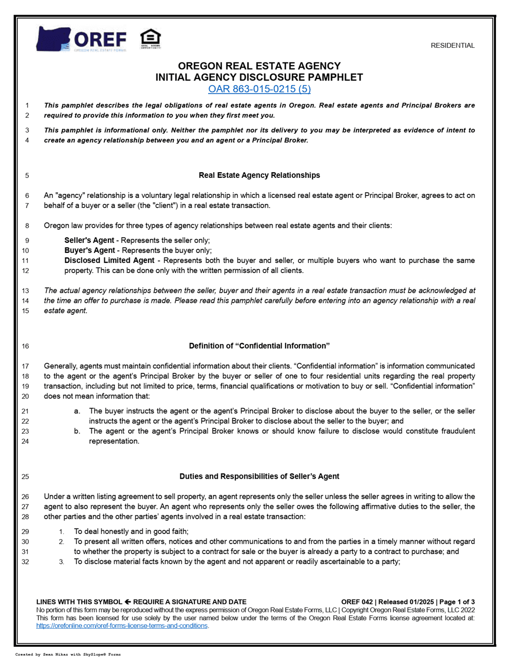 Initial Agency Disclosure (PDF)